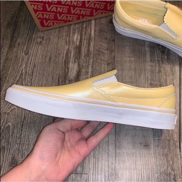 Vans gold pearl suede slip on shoes - Picture 4 of 6